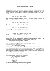 Sermiversusformel und ABC-Tafel Um die Höhe eines beobachteten
