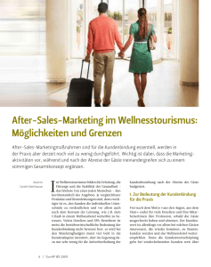 After-Sales-Marketing im Wellnesstourismus: Möglichkeiten und