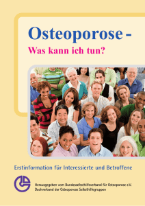 Osteoporose - Was kann ich tun?