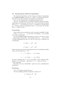 4.6 Berechnung des diskreten Logarithmus - staff.uni