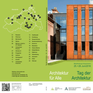 Tag der Architektur 2016 - Architektenkammer Mecklenburg