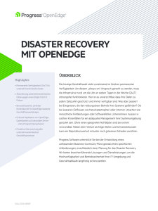 disaster recovery mit openedge