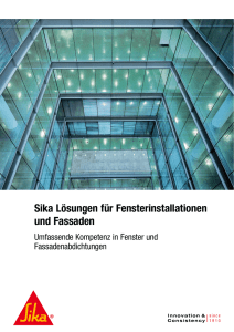 Fensterinstallationen und Fassaden | Sika Schweiz AG