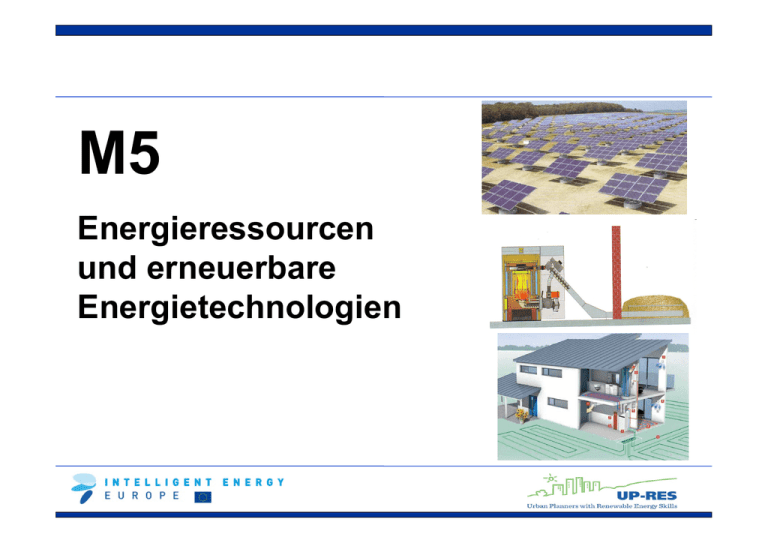 Energieressourcen Und Erneuerbare Energietechnologien