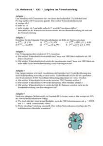 LK Mathematik * K13 * Aufgaben zur Normalverteilung - Rasch-Web