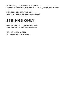 strings only - Holst