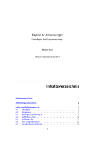 Kapitel 6: Anweisungen