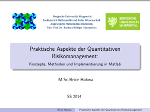 Praktische Aspekte der Quantitativen Risikomanagement: Konzepte