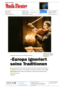 «Europa ignoriert seine Traditionen - Migros-Kulturprozent