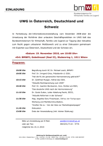 UWG in Österreich, Deutschland und Schweiz