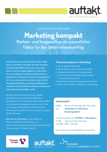 Einladung zum Workshop Marketing