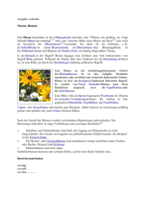 Ausgabe: webseite Thema: Blumen Eine Blume bezeichnet in der