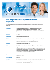 Java-Programmierer / Programmiererinnen - Universal-Job
