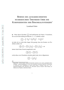 Demonstratio insignis theorematis numerici circa uncias potestatum