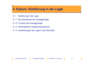 4. Exkurs: Einführung in die Logik