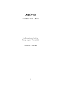 Analysis - Mathematisches Institut
