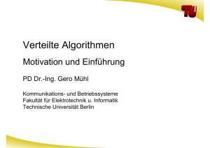 Verteilte Algorithmen - KBS TU