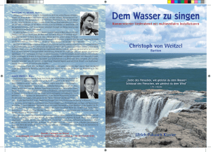 Dem Wasser zu singen - Christoph von Weitzel