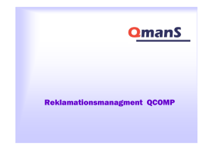 Reklamationsmanagment QCOMP