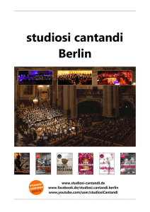 ein Chor wie Berlin - Studiosi Cantandi Berlin