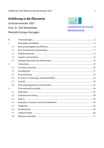 Einführung in die Ökonomie
