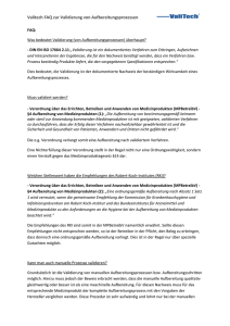 Valitech FAQ zur Validierung von Aufbereitungsprozessen