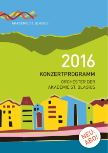 Jahresfolder 2016 - Akademie St. Blasius