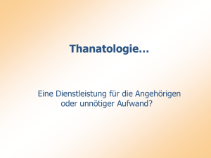 Die theoretische Ausbildung zum Thanatologen