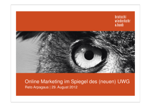 Online Marketing im Spiegel des neuen UWG