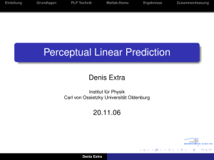 Perceptual Linear Prediction