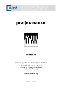 Leitfaden - Just Intonation