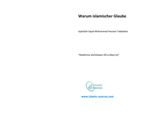 Warum islamischer Glaube - Religion