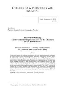 i. teologia w perspektywie ekumenii