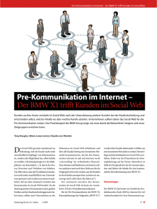 Pre-Kommunikation im Internet – Der BMW X1 trifft Kunden im