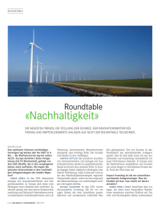 Nachhaltigkeit - Swiss Sustainable Finance