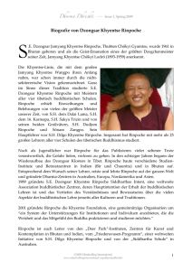 Biografie von Dzongsar Khyentse Rinpoche