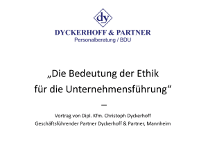 Die Bedeutung der Ethik für die Unternehmensführung