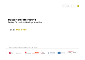 BbdF Der Preis Script - Hamburg Kreativ Gesellschaft