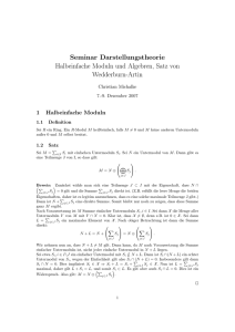 Halbeinfache Moduln und Algebren