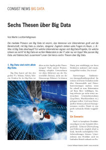 Sechs Thesen über Big Data - Consist Software Solutions GmbH