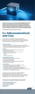 C++ Softwareentwickler/in unter Linux