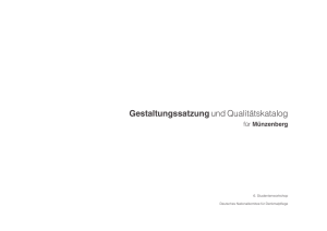 Gestaltungssatzung und Qualitätskatalog für Münzenberg