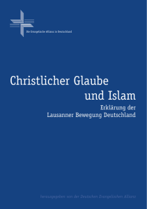 Christlicher Glaube und Islam - Erklärung der Lausanner Bewegung