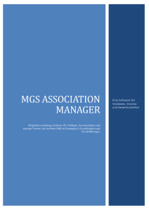 mgs association manager - MG Software Entwicklung