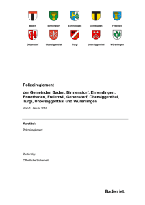 Polizeireglement - Gemeinde Obersiggenthal