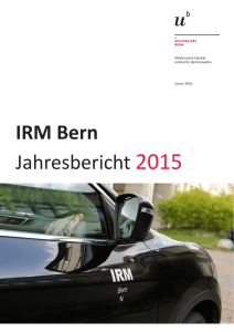 IRM Bern Jahresbericht 2015