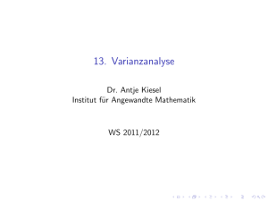 13. Varianzanalyse - Mathematisches Institut der Universität Bonn