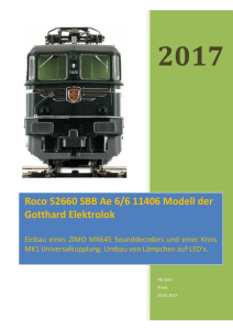 Roco 52660 SBB Ae 6/6 11406 Modell der Gotthard Elektrolok