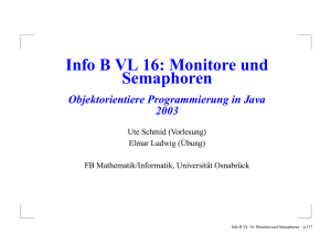 Info B VL 16: Monitore und Semaphoren