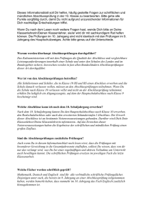 Dieses Informationsblatt soll Dir helfen, häufig gestellte Fragen zur